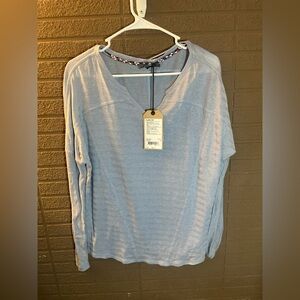 Prana Light Blue Long Sleeve Top